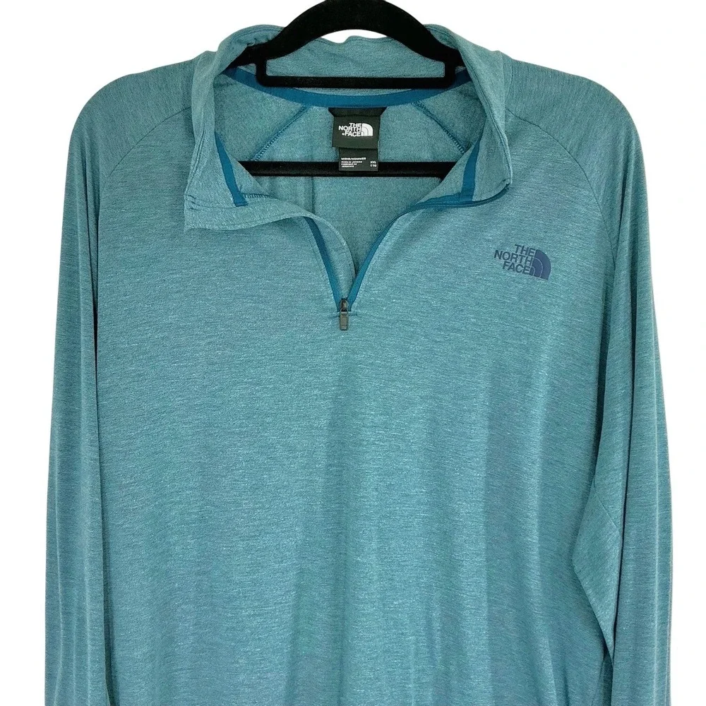 The North‎ Face Men's XXL Quarter Zip Pullover Blue Performance Stretch